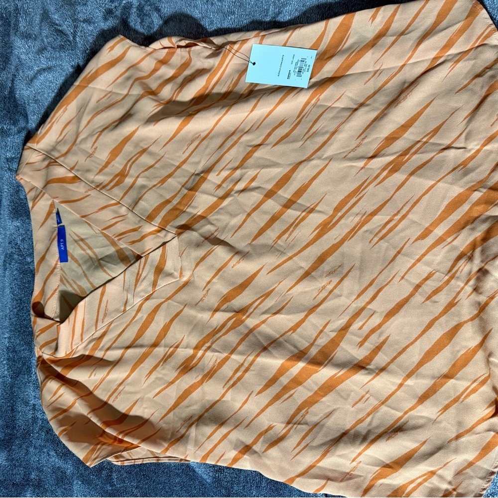 Blouse Orange zebra strip